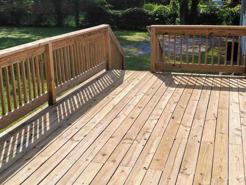 Deck Power Washing -After exterior cleaning