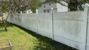 Wood fence pressure washing before cleaning in Middle Tennessee