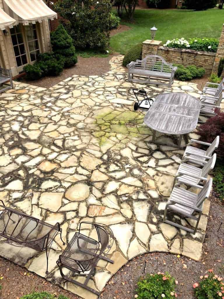 Flagstone Pressure Washing | Before | JB Power Wash