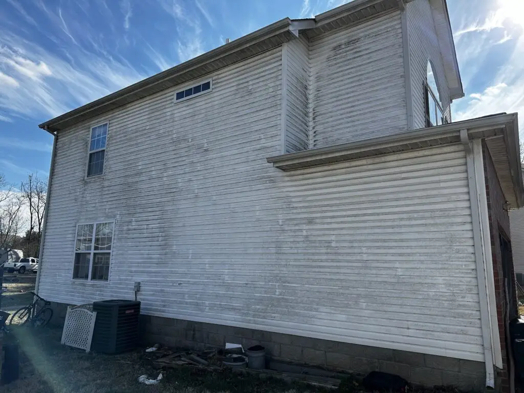 Siding power washing - before JB Power Wash