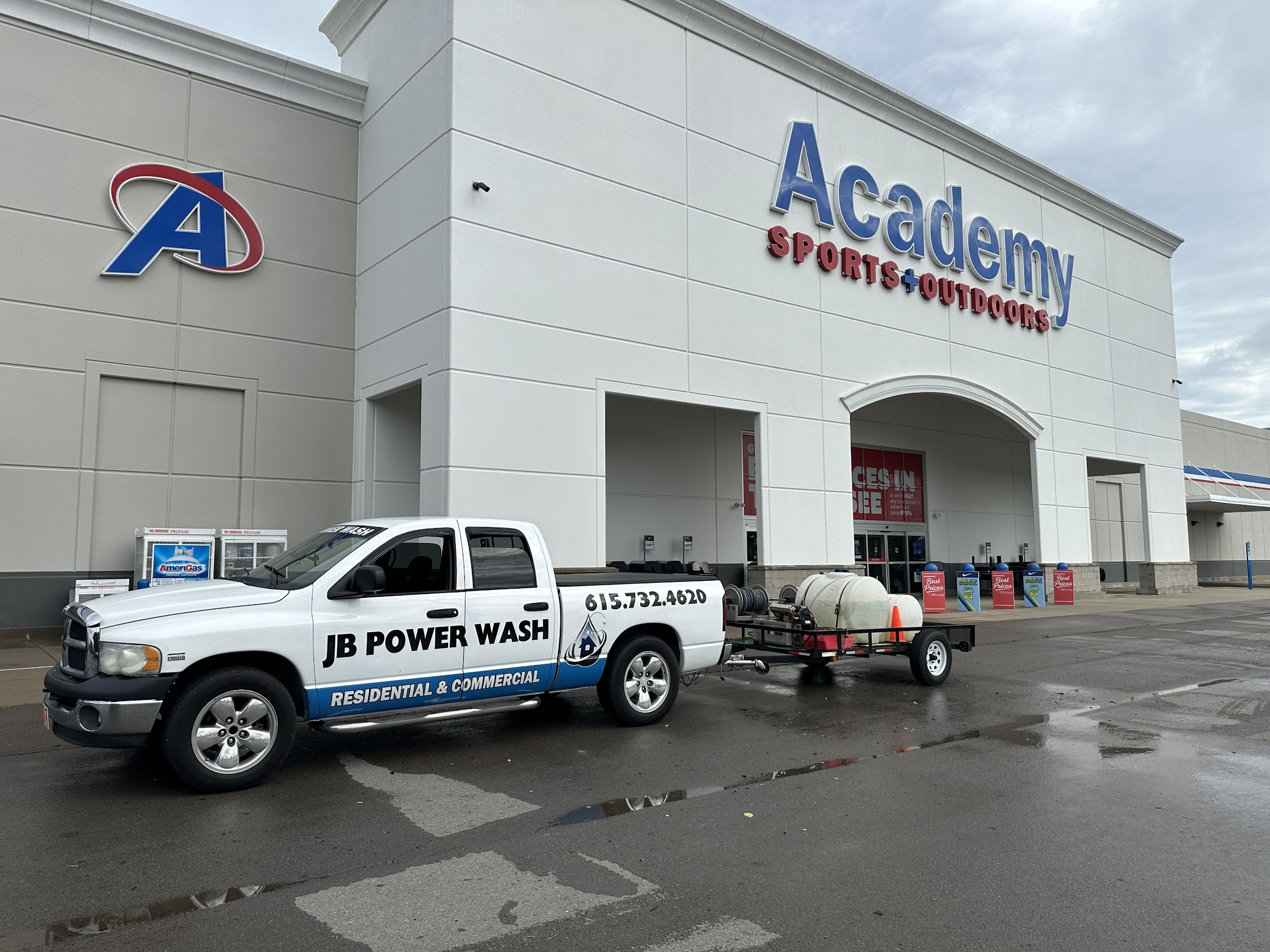 commercial pressure washing near Sam Ridley Parkway. | JB Power Wash® at Academy