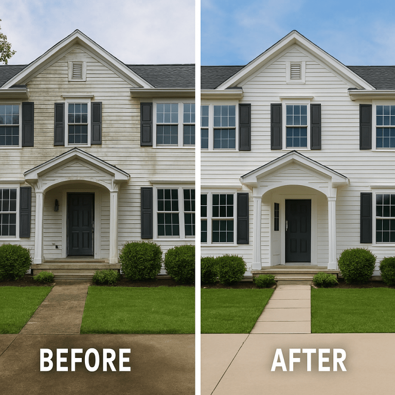 Before-after house pressure washing | JB Power Wash®