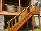 Clean wooden deck after pressure washing by JB Power Wash